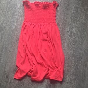 Red Strapless Dress